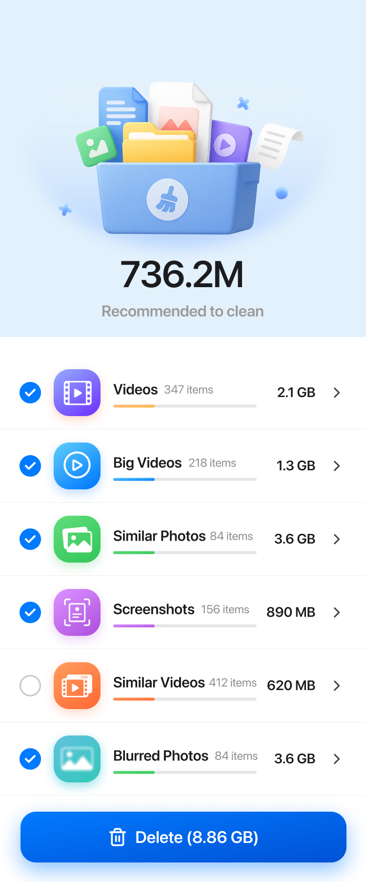 CleanBot scan results